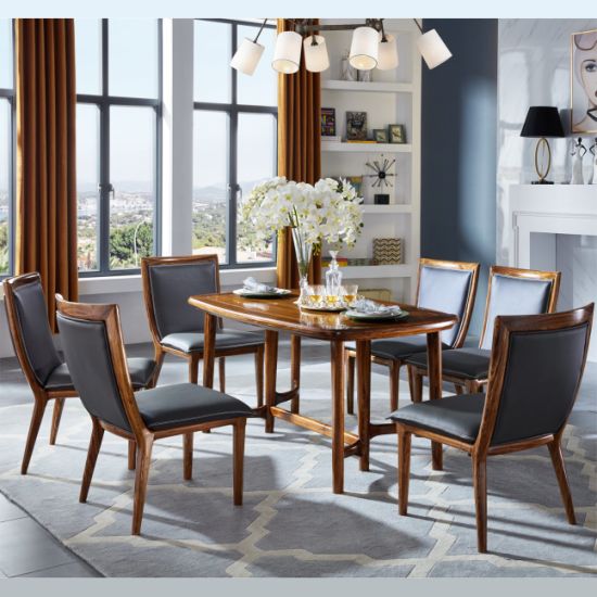 China Modern Dining Table with Leather Sofa Chairs for Home .