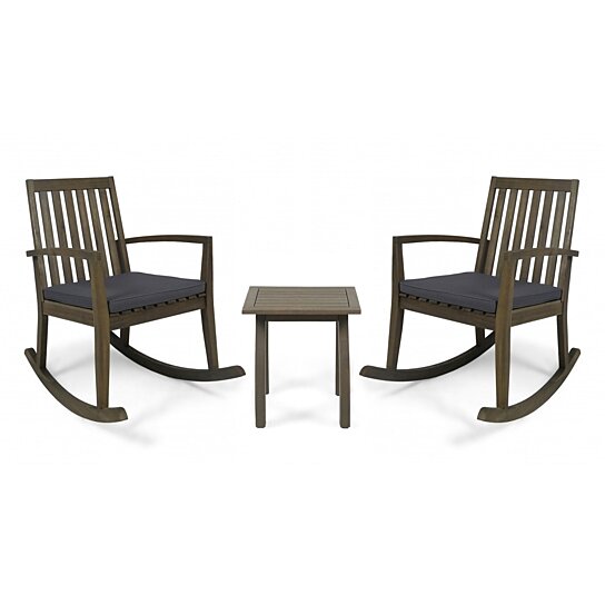 Buy Champlain Outdoor Modern Acacia Wood Rocking Chairs with .