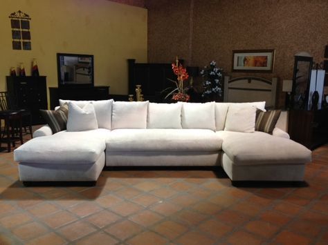 Bradly Double Chaise Feather Down Sectional | Sectional sofa with .