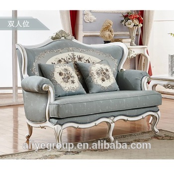 Elegant modern design 7 seater wooden fabric sofa sets for living .