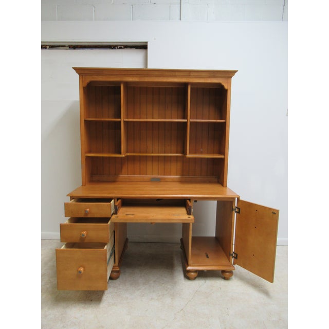 Ethan Allen Country Cottage Computer Desk and Hutch | Chairi