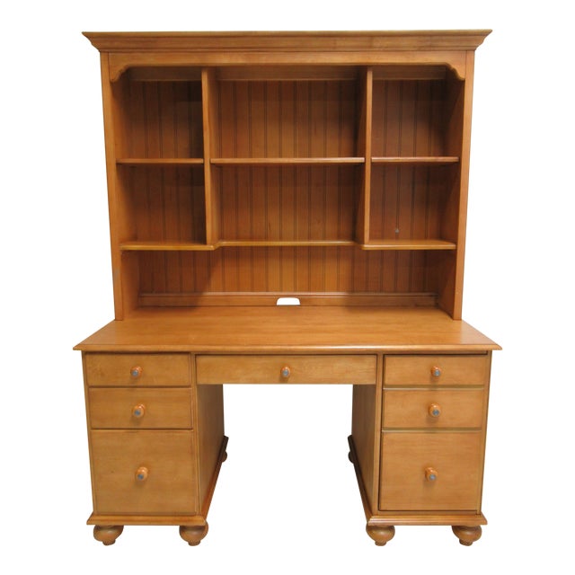 Ethan Allen Country Cottage Computer Desk and Hutch | Chairi