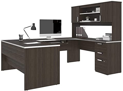 Amazon.com: Bestar, Universel Collection, Executive Computer Desk .
