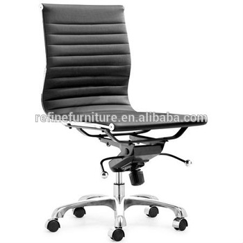 Mid Back Modern Task Executive Desk White Office Chair No Arms For .