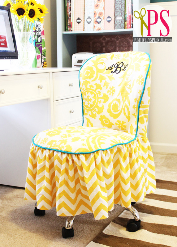Office Chair Slipcover Tutorial and Slipcover Ti