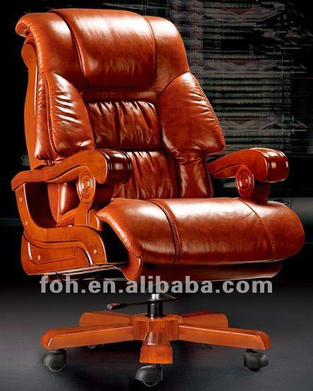 Luxurious Brown Executive Chair, High Back Boss Chair, Reclining .