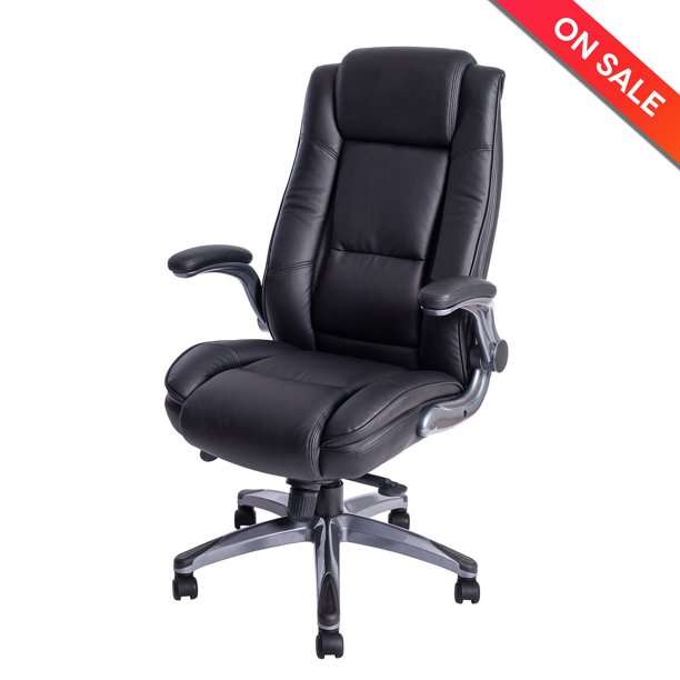 lch high back leather office chair - adjustable angle recline .