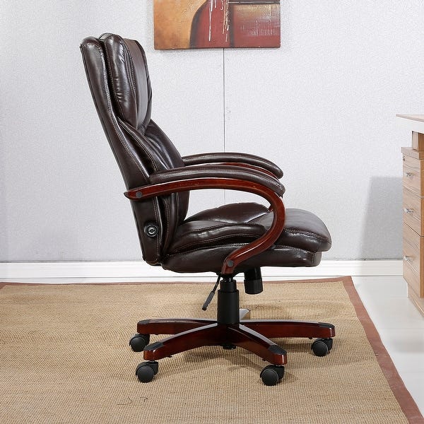 Shop Belleze Executive Office Chair Adjustable Lumbar Support Back .