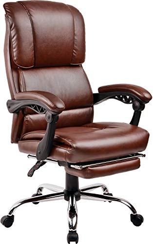 COMHOMA Executive Office Chair with Footrest High-Back Napping .