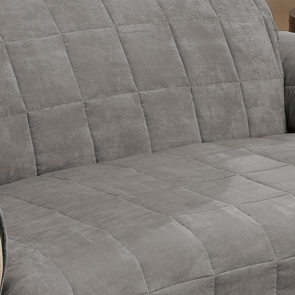Innovative Textile Solutions Ultimate Faux Suede Gray Sofa .