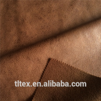 100% Polyester Warp Knitted Foiled Faux Suede Fabric Bonded Fleece .