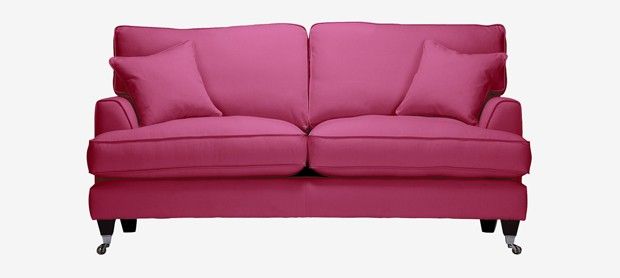 Florence medium sofa with fixed covers in Vogue hot pink | Pink .