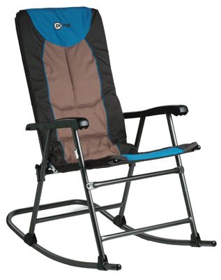 Outdoor Metal Folding Rocking Chair Padded Seat Portable Patio .