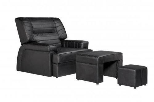PU Leather Premium Recline Foot Massage Chair Sofa Ottoman Bed .