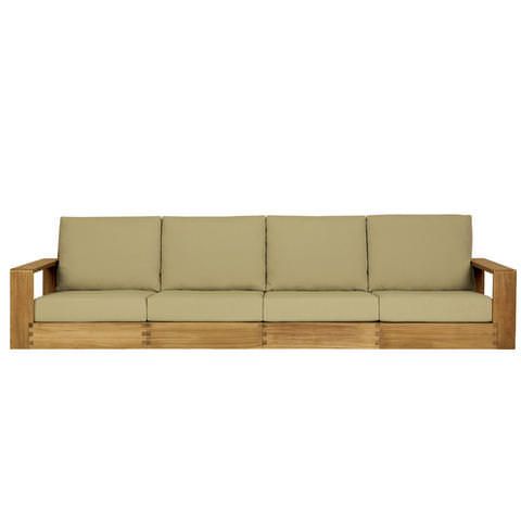 Poolside Four-Seat Sofa | Outdoor wood, Poolside lounge, Wood so