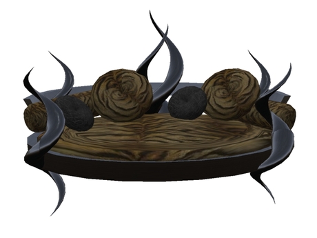 Second Life Marketplace - Gothic sofa - black metal with tigerskin .