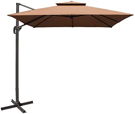 Amazon.com : Sundale Outdoor 10ft Square Offset Hanging Umbrella .