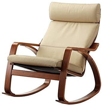 Amazon.com: Ikea Poang Rocking Chair Medium Brown with Robust Off .