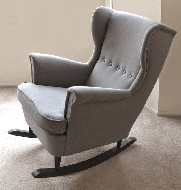 IKEA Wing Chair Rocking Conversion Kit - includes Oak Rocker Runne