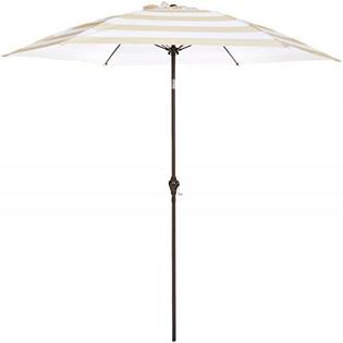 AmazonBasics JC014 Patio Umbrella-9-Foot, Striped Beige/Whi
