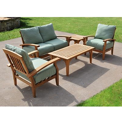 Teak 5-pc. Patio Furniture Set - Outdoor | Patio furniture sets .