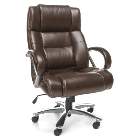 Kingfisher Lane Leather Swivel Office Chair in Brown - Walmart.c