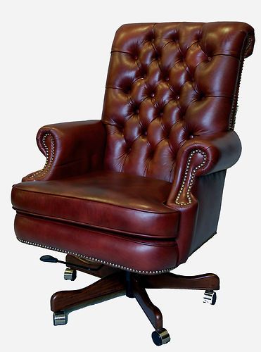 Large Genuine Leather Executive Office Desk Chair | eBay | Luxury .