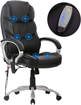Amazon.com: High Back Office Chair Ergonomic Massage Chair Desk PU .