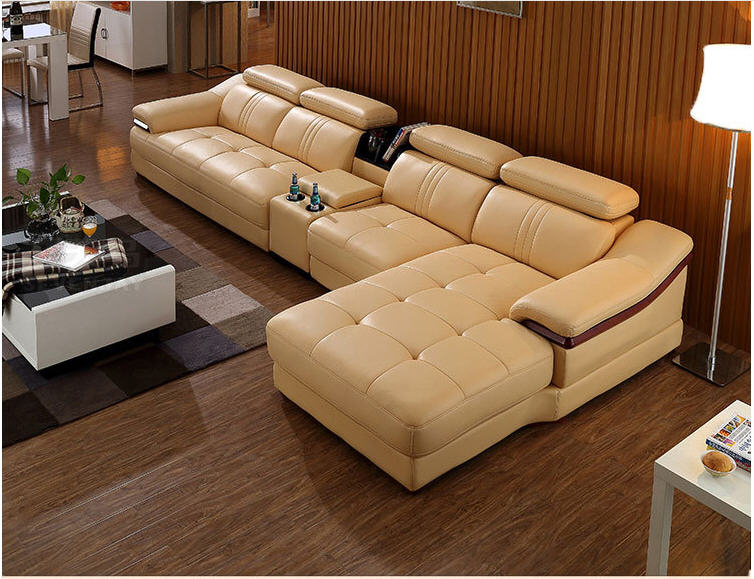 Living Room Sofa corner sofa sectional real genuine leather sofas .