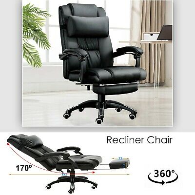 Executive Racing Gaming Computer Office Chair Leather Swivel .