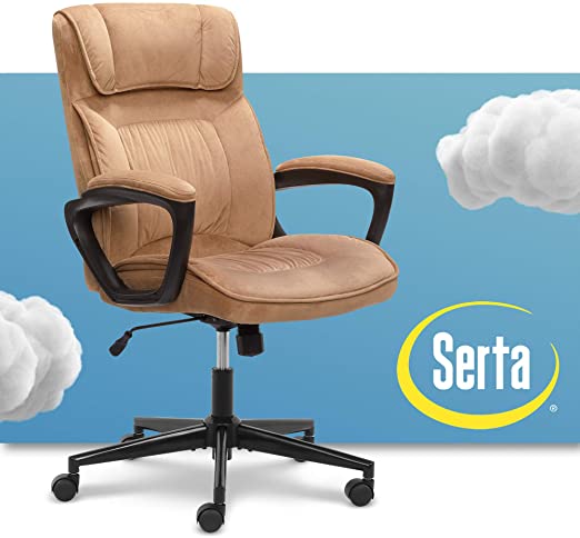 Amazon.com: Serta Hannah Microfiber Office Chair with Headrest .