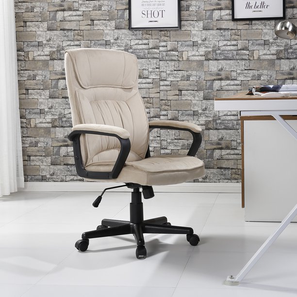 Belleze Executive Office Microfiber High Back Padded Lumbar Chair .