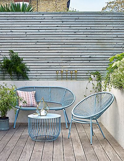Lois Chair | Small garden table and chairs, Garden sofa, Backyard .
