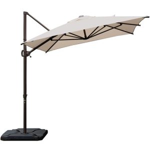Abba Patio 9 ft. x 7 ft. Offset Cantilever Solar Adjustable .