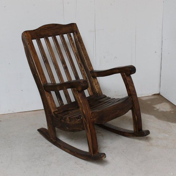 Rocking Chair, Rustic, Southwestern, Handmade, Pine Wood, Old .