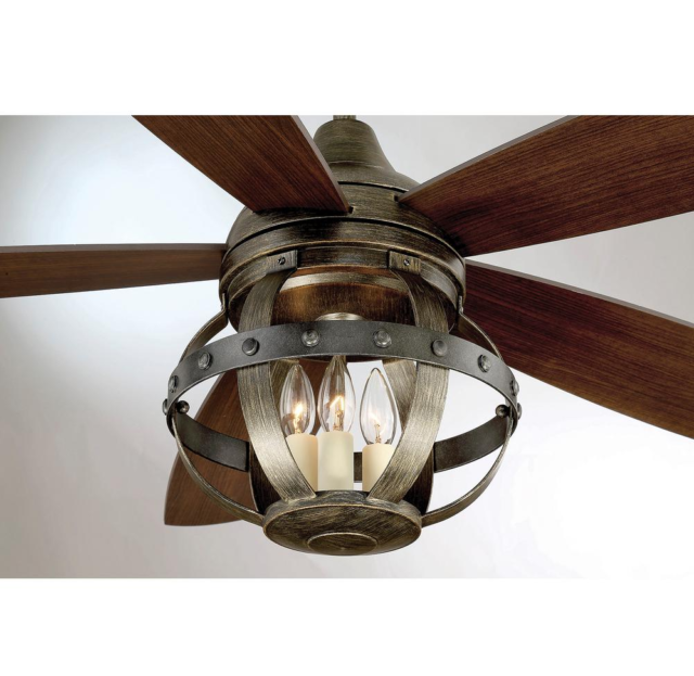 Damp Outdoor/Indoor 52 Patio Ceiling Fan Unique Galvanized Light .