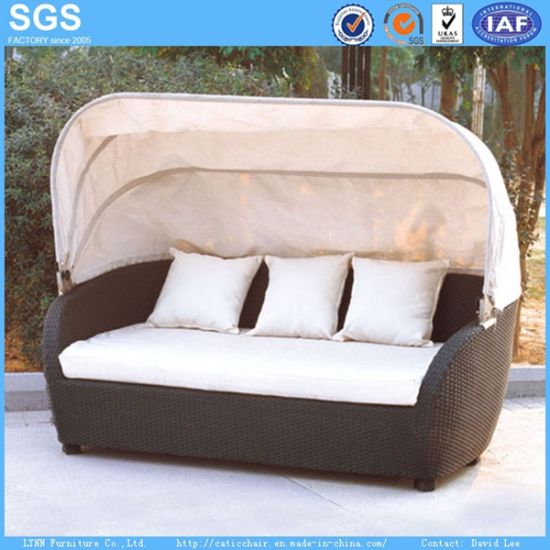 China Garden Rattan Furniture Outdoor Sofa with Canopy - China .