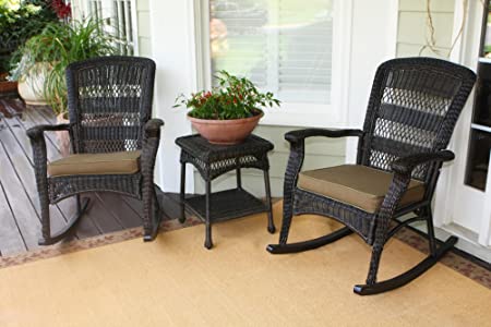 Amazon.com : Tortuga Outdoor Plantation Rocking Chair Set - Dark .