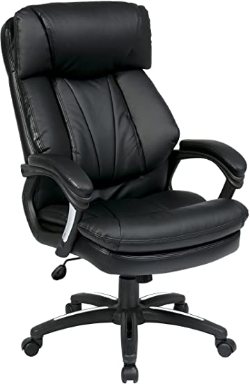 Amazon.com: Office Star Oversized Faux Leather Executive Chair .