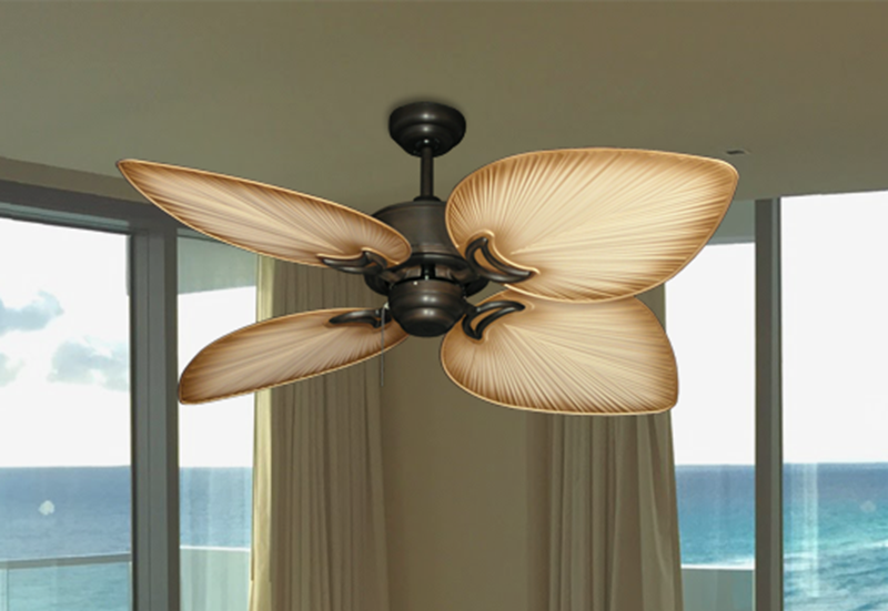 Bombay Ceiling Fan in Oil Rubbed Bronze with 50" Bombay Tan Blades .