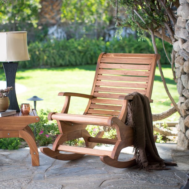 Belham Living Avondale Oversized Outdoor Rocking Chair - Natural .