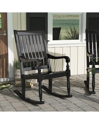 Spectacular Deals on Oisin Oversized Porch Rocking Chair Finish: Bla