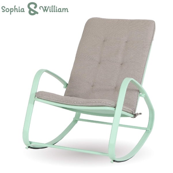 Shop Sophia and William Outdoor Patio Rocking Chair Padded Steel .