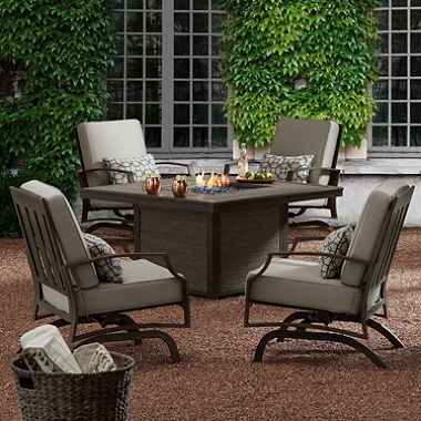 Member's Mark Charleston Fire Chat Set | Outdoor furniture sets .