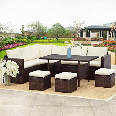 Amazon.com: Wisteria Lane Patio Furniture Set,7 PCS Outdoor .