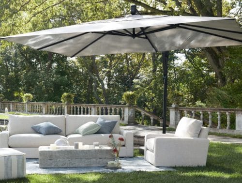 Cantilever Large Pool Umbrellas that retract - Outdoor Room Ide