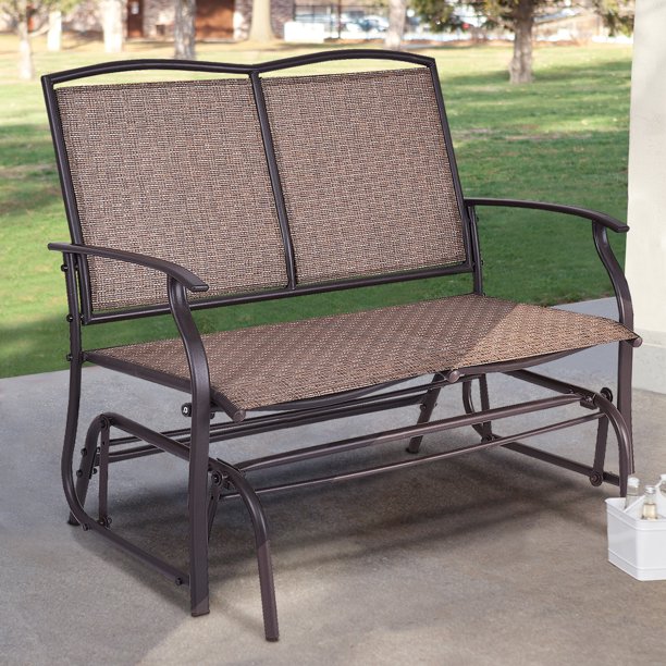 Costway Patio Glider Rocking Bench Double 2 Person Chair Loveseat .