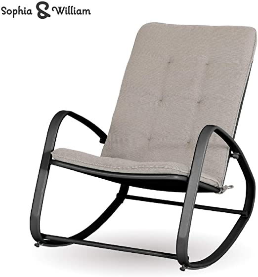 Amazon.com: Sophia and William Outdoor Patio Rocking Chair Padded .