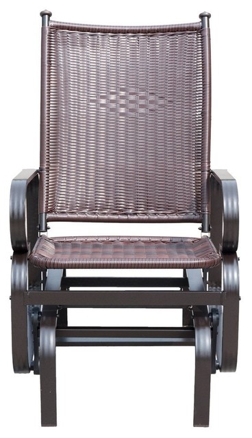 PatioPost Glider Chair Outdoor PE Wicker Patio Rocking Chair .