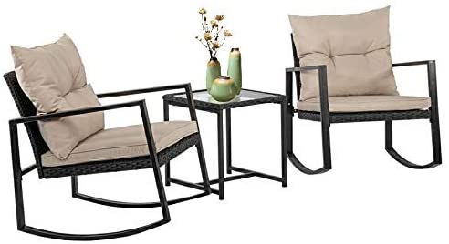 Amazon.com: FDW Wicker Patio Furniture Sets Outdoor Bistro Set .